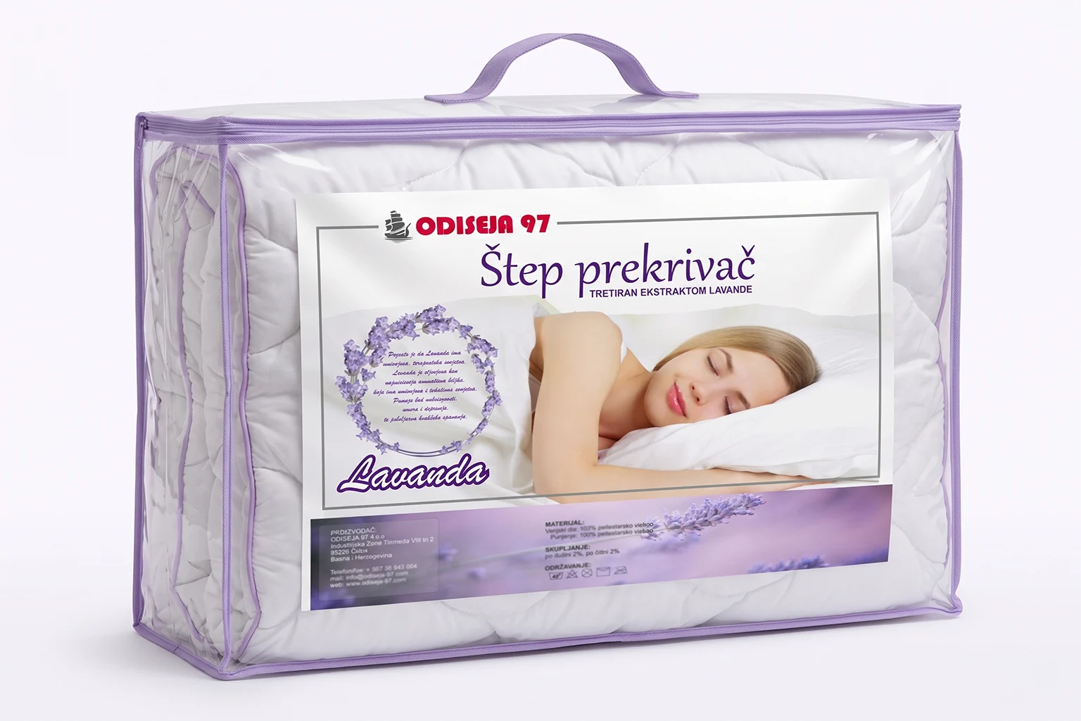 Štep prekrivač Lavanda 200g