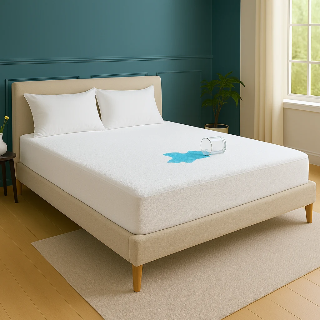 Frotir zaštita za madrac — prikaz na krevetu