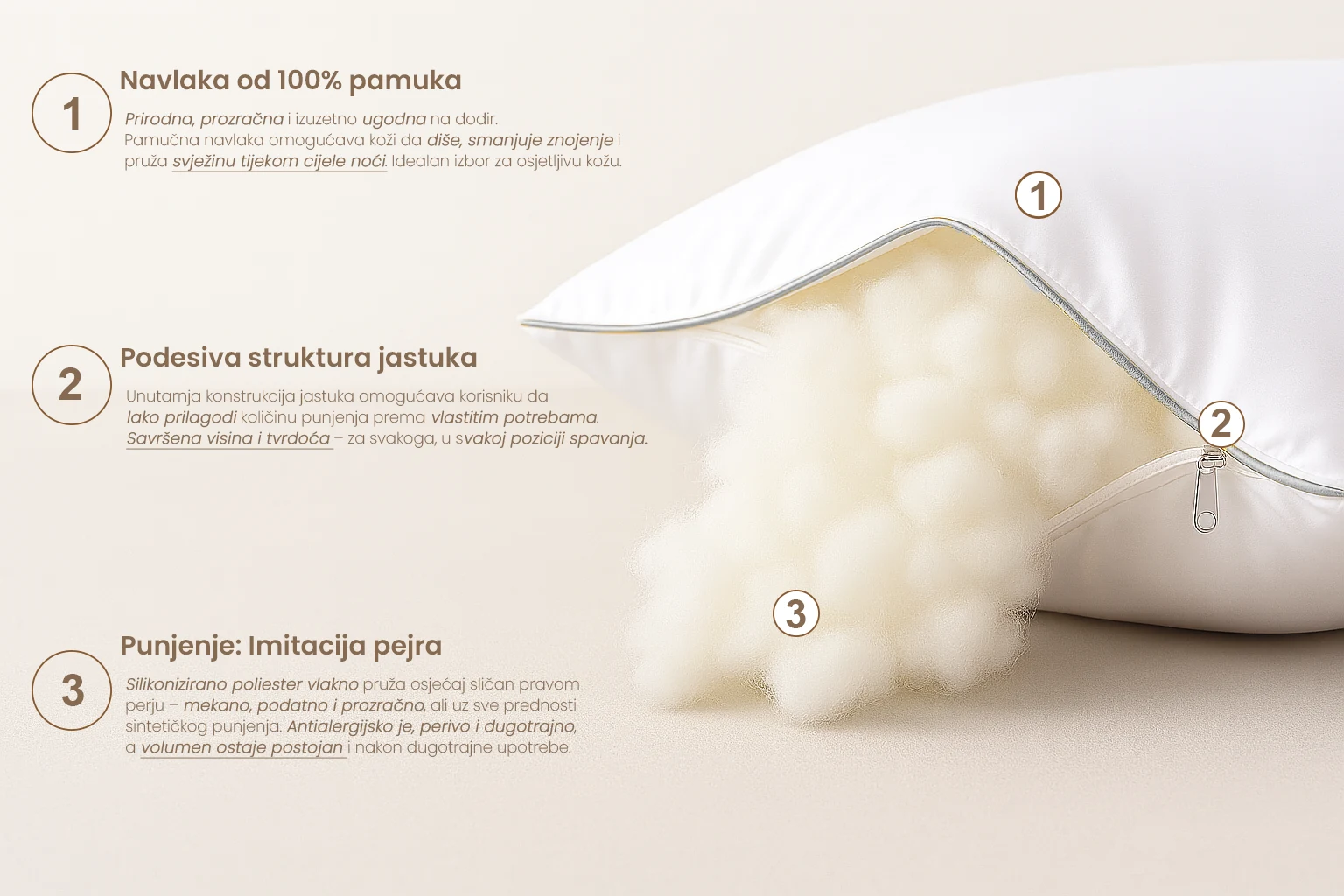 Jastuk Silver — detalji