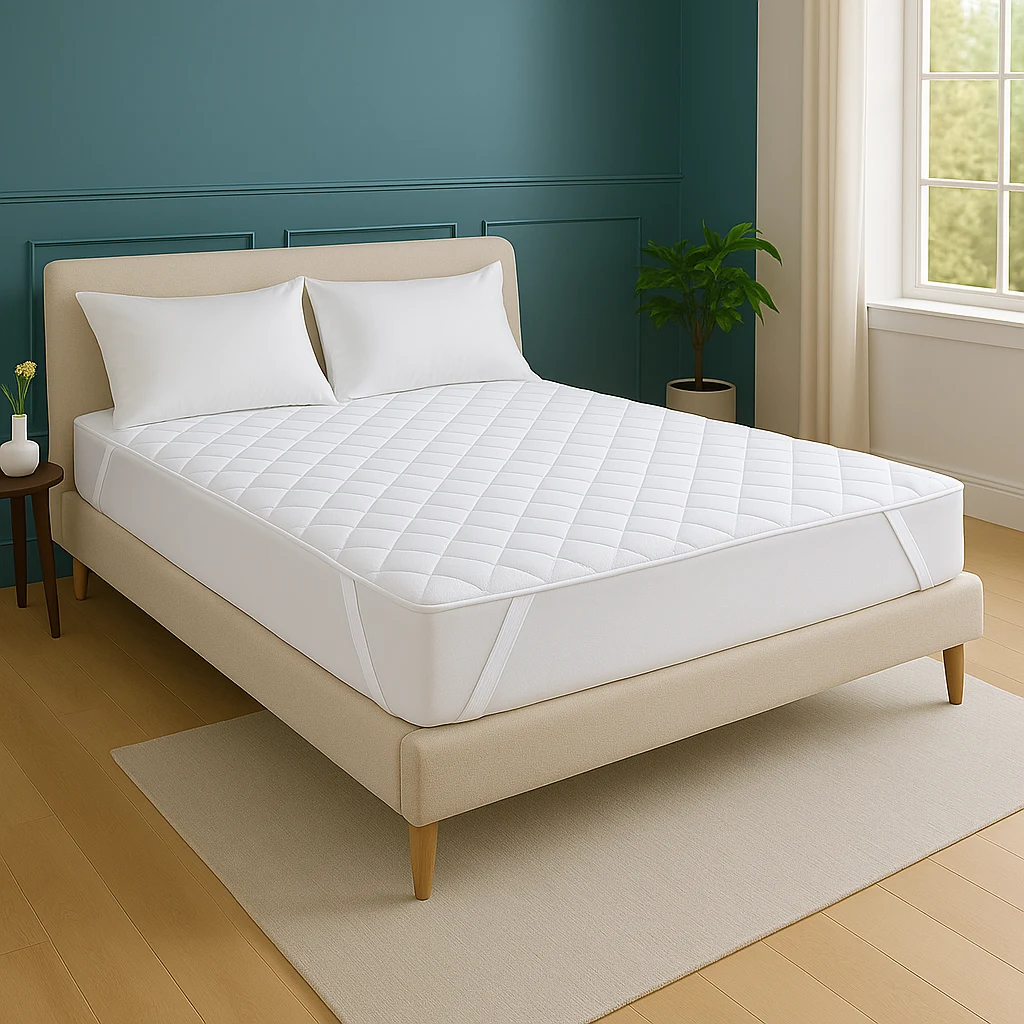 Štep zaštita za madrac — prikaz na krevetu